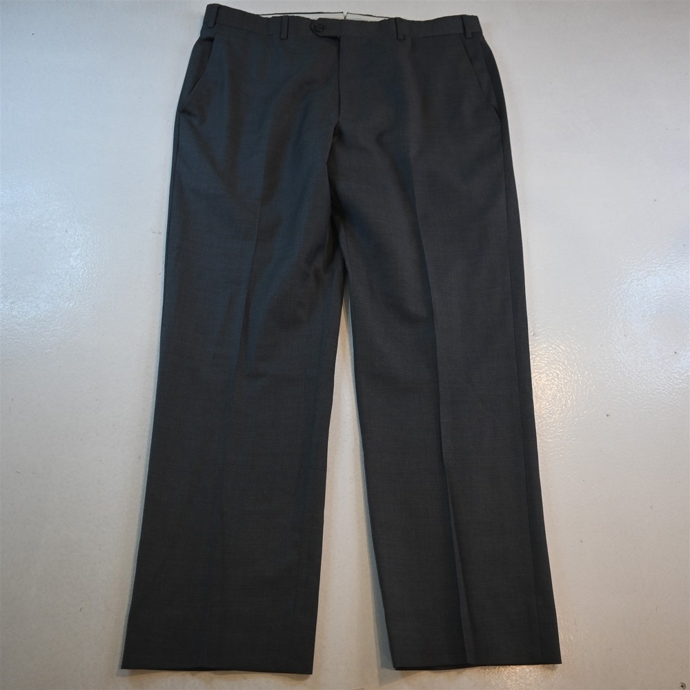 Santorelli 38x32 Gray 100% Wool Romeo‎ Italy Straight Dress Mens Pants
